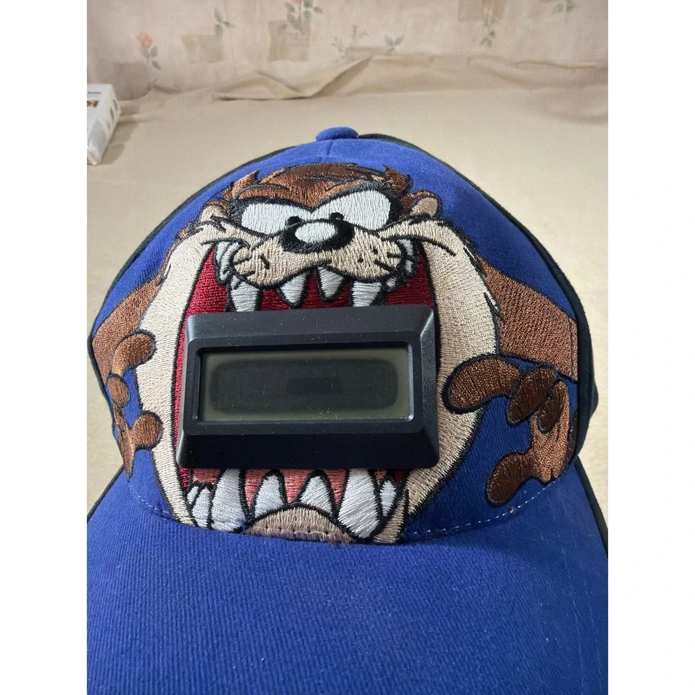 Vintage 1999‎ Looney Tunes Taz Countdown 2000 LCD Display Hat Blue Black NWT